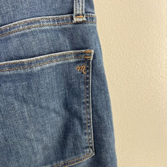 Madewell Womens Cali Demi-Bootcut Jeans Blue Sz 30 Button Fly Raw Hem Boho Ankle - Picture 8 of 13